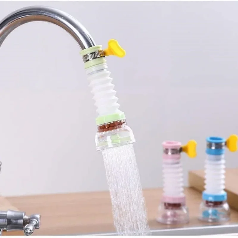 Hete Intrekbare Kraan Extender Filter Adapter Anti-Spatfilter Transparante Kraan Filter Mondstuk Met Waterzuivering Nieuw