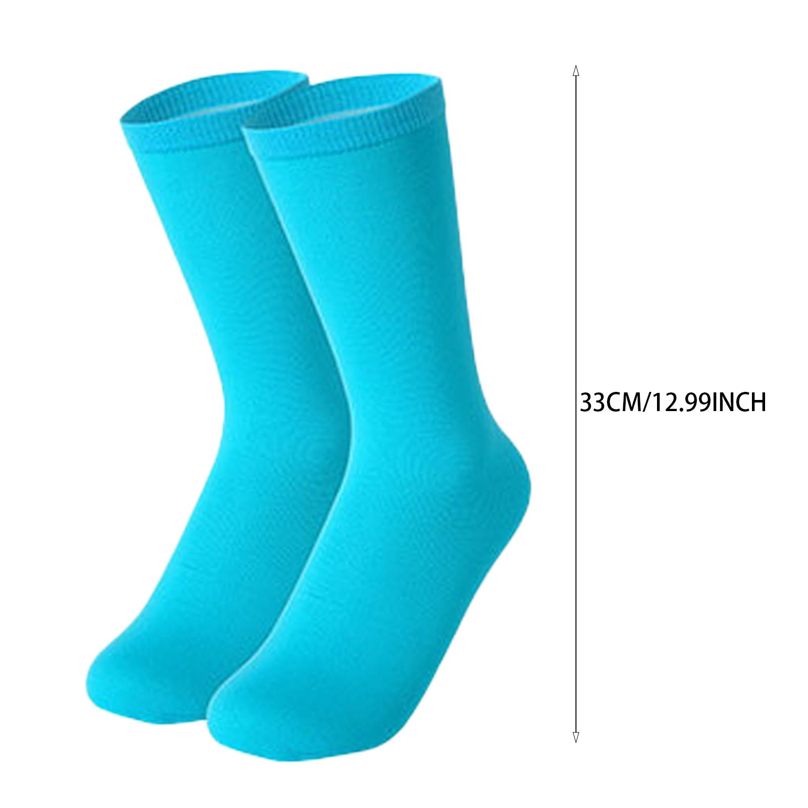 Ice Skating Socks Solid Color Figure Skating Socks Knee High Tights for Workers