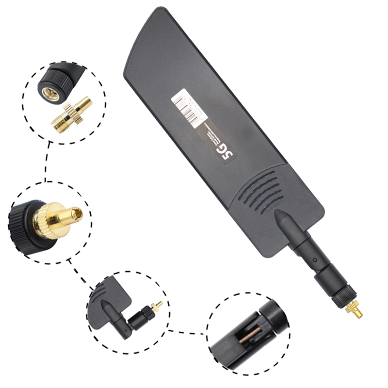 Antena externa 100% original 5g 4g lte sma, para roteador modem 40dbi, impulsionador de sinal dobrável, ampla gama 600 ~ 6000mhz