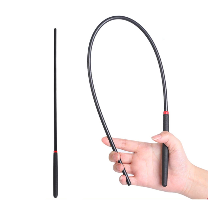 50CM Elasticità Materiale In Resina Frusta Diritta Equitazione Crop Flogger Nero Lucido Maniglia Copertura Paddle Slapper per l'addestramento dei cavalli