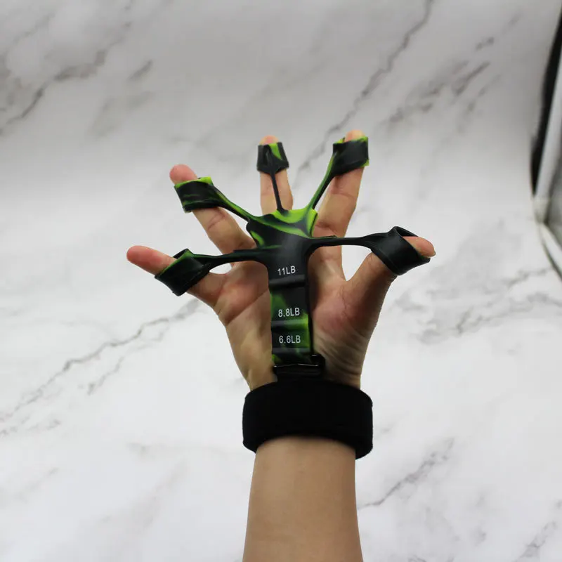 Esercitatore per dita con pinza per dito Esercitatore per chitarra con 6 livelli resistenti Recupero Strumenti fisici Rinforzo per le mani per pazienti