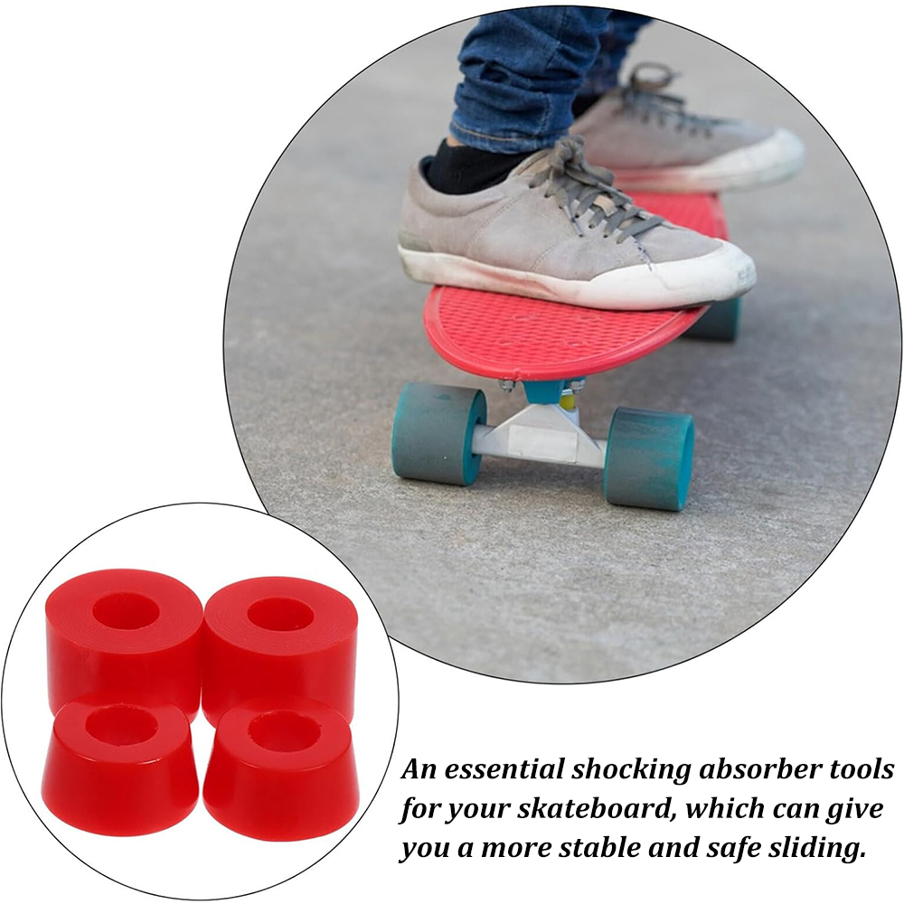 4PCS Skateboard Stoßfest Kissen Set Roller Buchsen Shock Pad Longboard Vier Räder Stoßdämpfer Skateboard Liefert