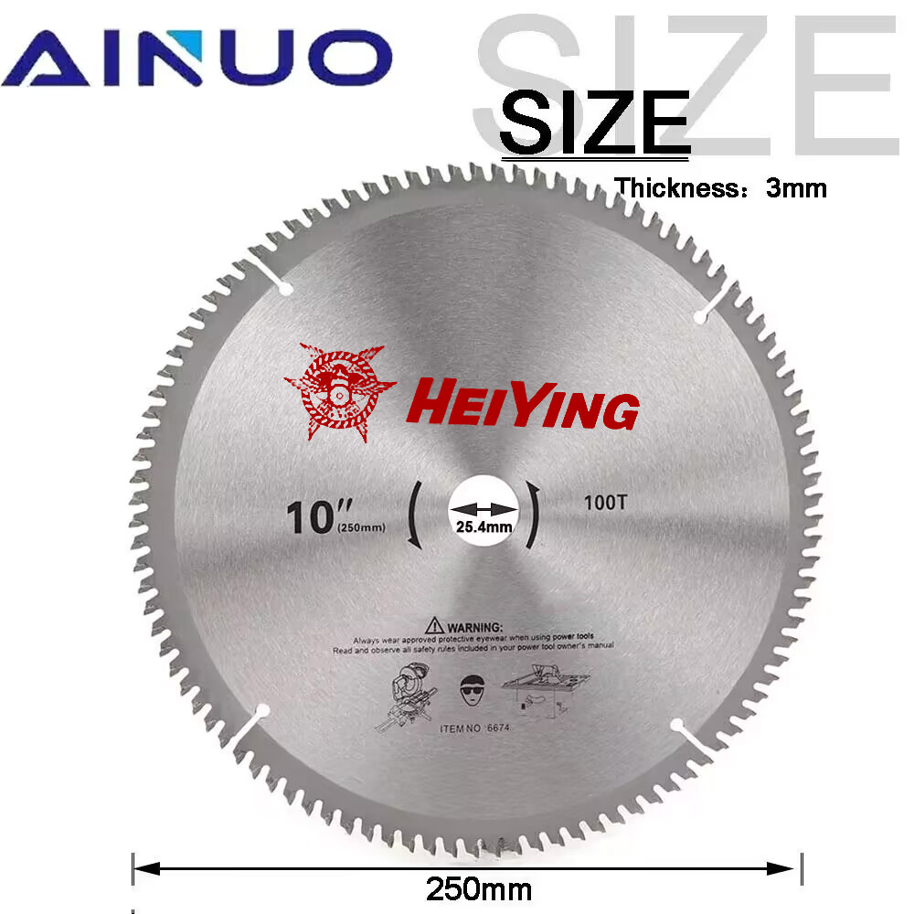 10 Inch Lưỡi Cưa Tròn Cưa Gỗ Đĩa Cắt Gỗ Cắt Nhôm Với 16/20Mm Vòng Nhẫn