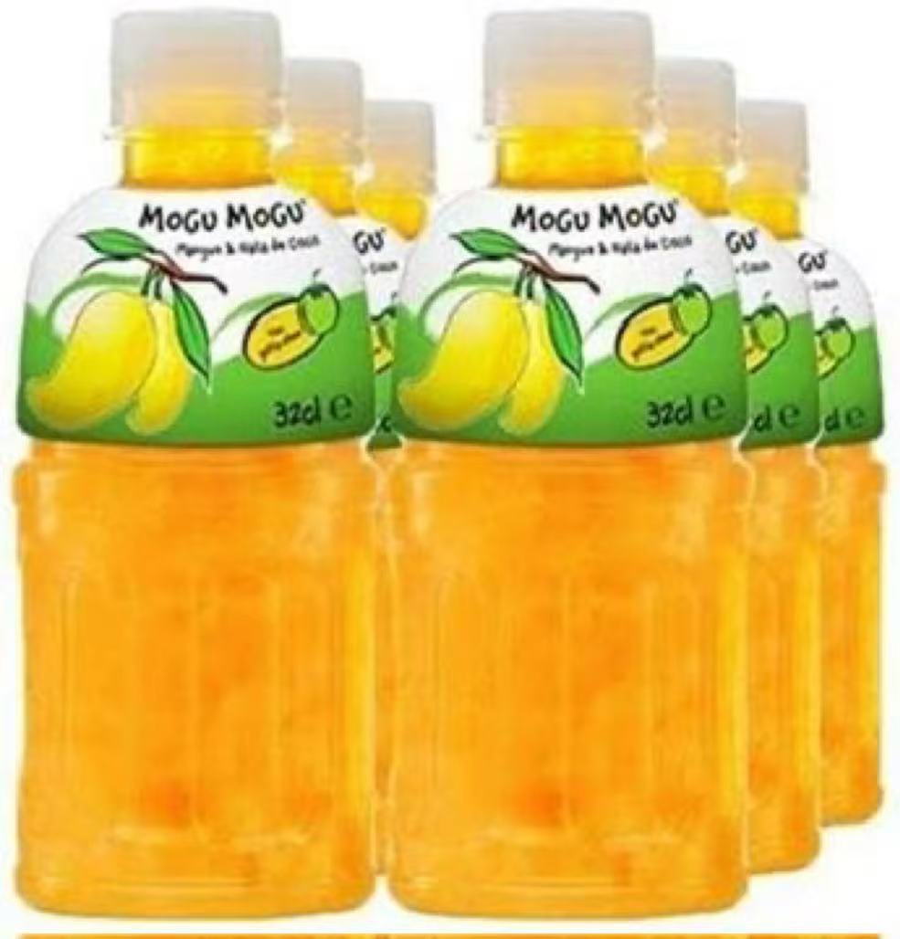 Mogumogu, Mango Coconut Jelly Drink, Pack of 6, 320ml per bottle