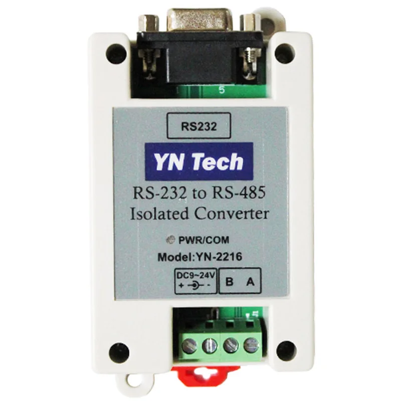 Geïsoleerde Actieve RS232 Om RS485 Bidirectionele Industriële Converter Bliksembeveiliging 9-24V