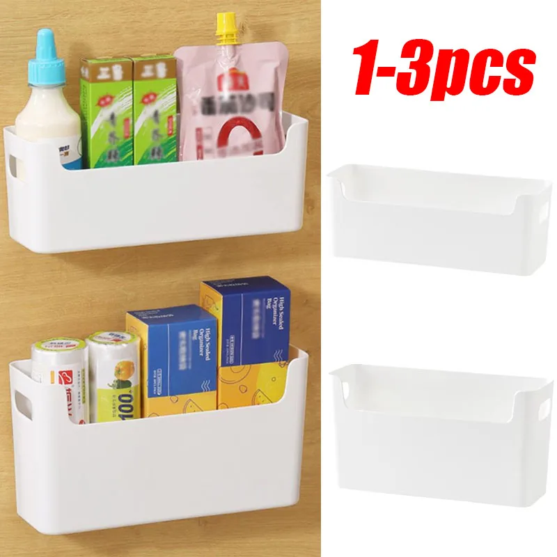 Support de Film transparent Non perforé, étagère murale intérieure pour armoire, étagère à épices, organisateur de porte d'armoire pour accessoires de cuisine