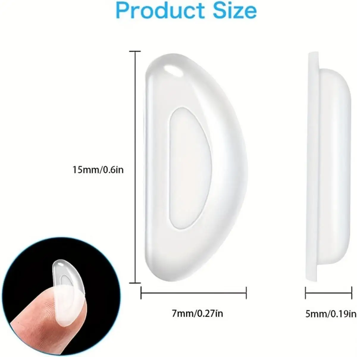 2/5Pairs/Packs Adhesive Eyeglass Nose Pad Anti-Slip Stick On Silicone Nose Pad for Sunglasses Thin Nose Pads Eyewear Accessories