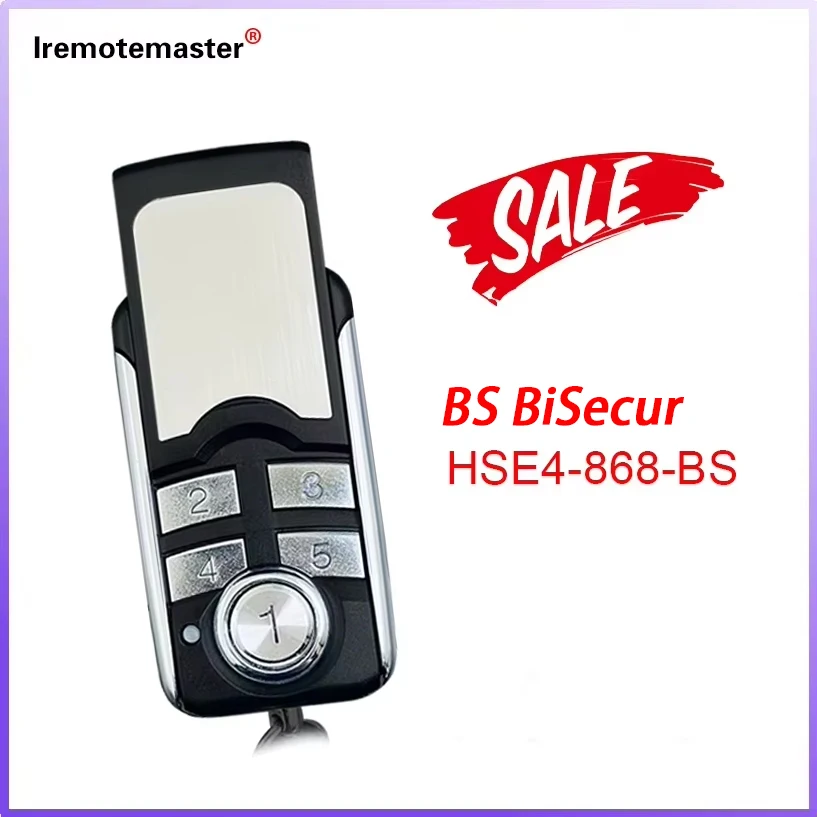 2025 New For BS Bisecur 868 Compatible with HSE2 HSE4 868.8MHz BS Garage Door Remote Control BS Series Gate Openers Transmitter