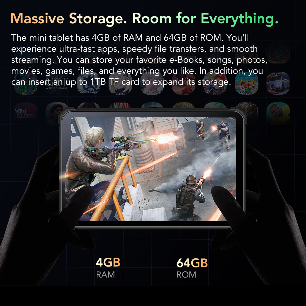 Oukitel RT3แท็บเล็ตขนาดเล็กที่ทนทาน HD + 5150 mAh 4GB + 64GB Android 12 MTK P22แท่นกล้อง16MP