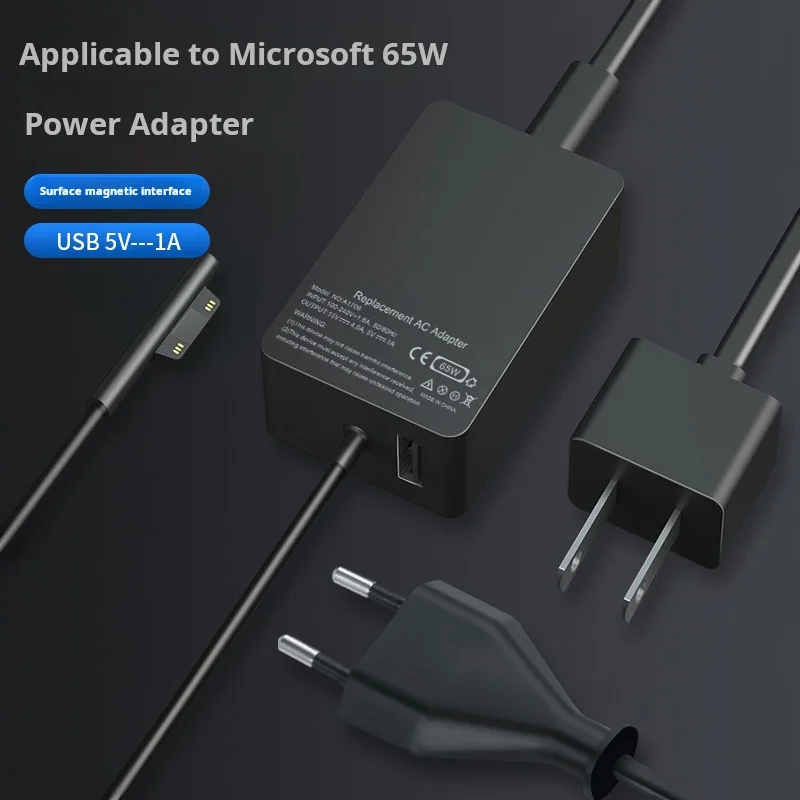 65W 15V 4A Power Adapter สําหรับ Microsoft Surface Pro4/5/6/7/8/9 Laptop1/2/3/4 Go1/2/3 BooK Charger สําหรับ 1866 1867 1706 1800 1796