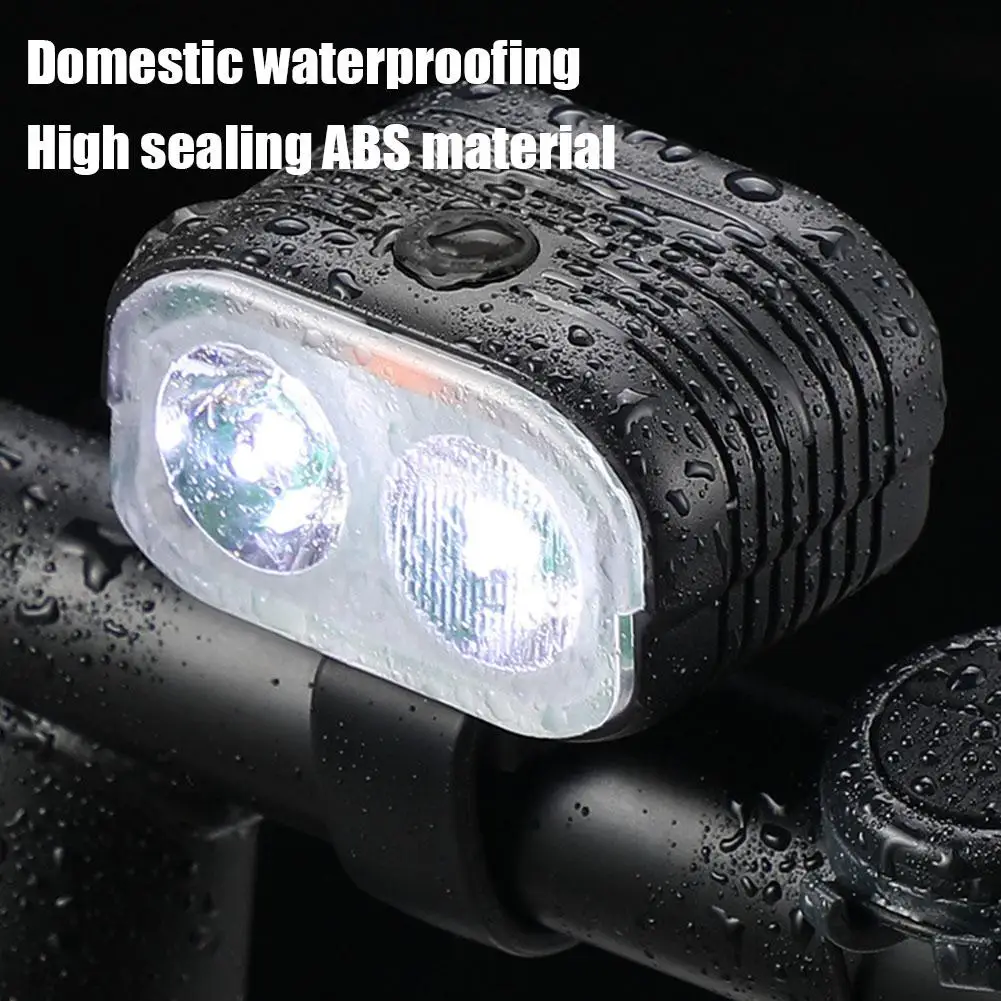2 In1 Waterproof USB Rechargeable Light With Horn 200lm Bicycle COB Front Light With With 120dB Loud Horn Cycling Flashlight