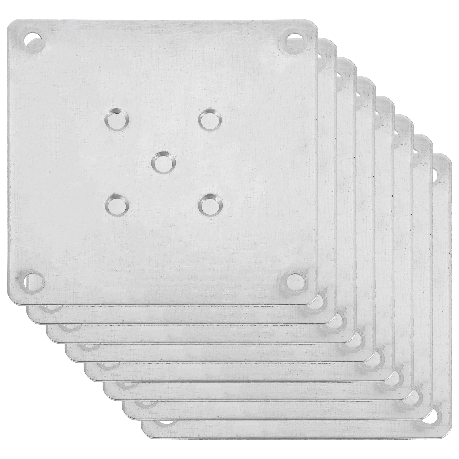 8 Pcs Furniture Fixing Plates For Leg Brackets Durable Zinc Plating Stable Connection Suitable Furniture Parts Mounting Plates