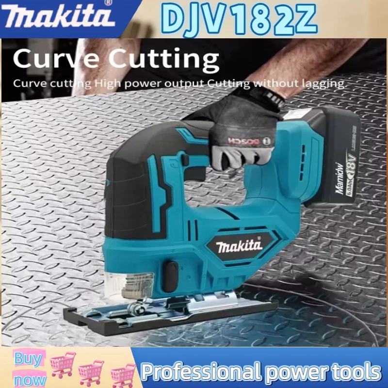 Makita 18V  DJV182Z Brushless 340W Jigsaw Electric Jig with Saw Blade Cordless Barrel Handle Jigsaw without Battery DJV182
