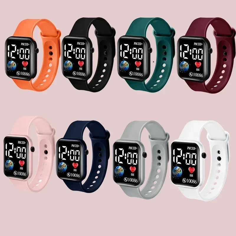 Reloj Digital LED 2024 para niños, Reloj electrónico de moda, Reloj de pulsera informal para niños y niñas, relojes deportivos impermeables, Reloj para Hombre