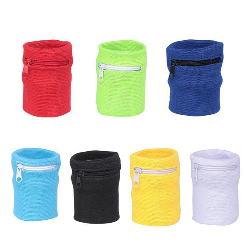 Pulseira esportiva com zíper bolsa correndo esportes braço banda saco para mp3 chave cartão saco de armazenamento basquete sweatbands pulseira sacos