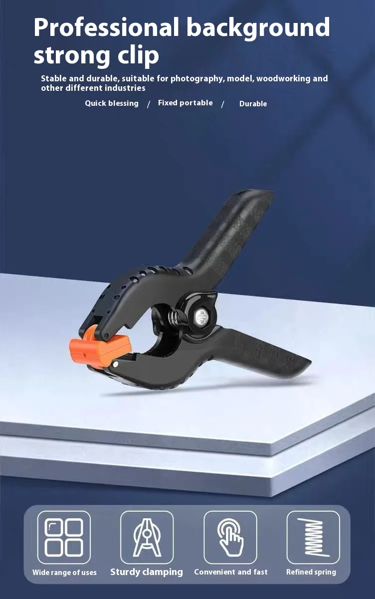 6 stücke 3 Zoll Federklemmen Hoch leistungs kunststoff für Hintergrund Musselin Leinwand Papier Chroma key Bildschirm Clip Fotostudio Zimmermann Werkzeug
