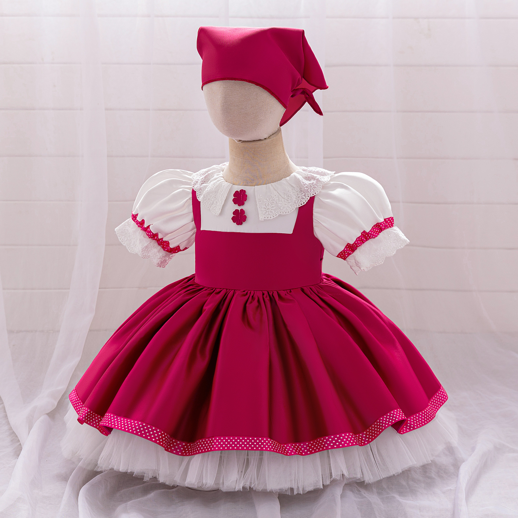 Disfraz de Masha y Bear Lolita para niñas, disfraces de sirvienta de Navidad, vestidos de princesa para fiesta de 1er cumpleaños de Barbie, vestido de fiesta de boda