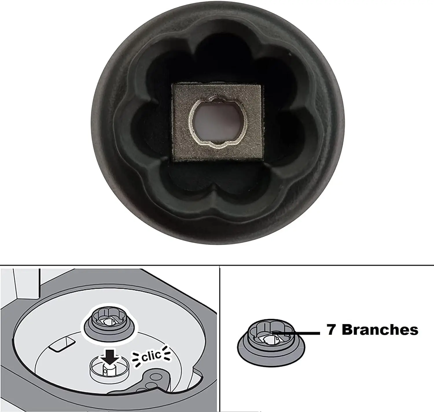 Rueda de transmisión de hoja de licuadora, 7 engranajes, interruptor de pared 7T, cabeza de hongo, junk Cuisine SKMK 1200 C2 / C3 / D4 / E5