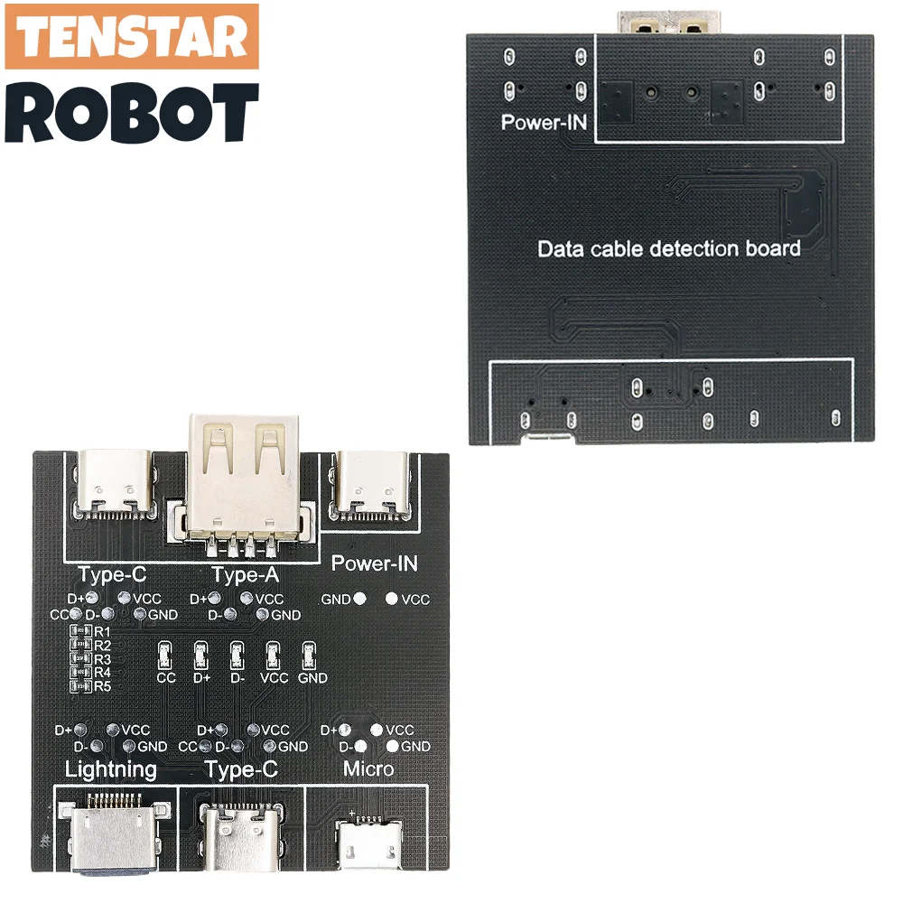 Placa de detección de Cable de datos DT3, probador de Cable Micro USB C tipo C, herramienta de diagnóstico de conmutación de cortocircuito y apagado para iOS y Android