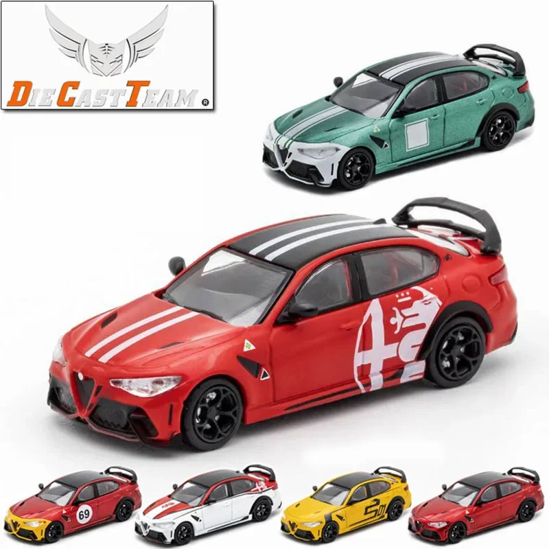 DCT 1/64 Alfa Romeo Giulia Juliet GTA, vehículo de Motor de aleación, modelo de Metal fundido a presión, juguetes de regalo de Navidad para niños