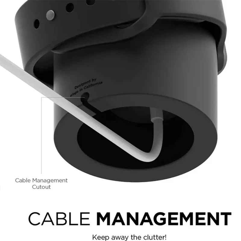 Soporte de cargador para Apple Watch Series 9 8 Ultra 7 6 5 SE 4 3 2 estación de carga soporte de silicona soporte de Cable de carga