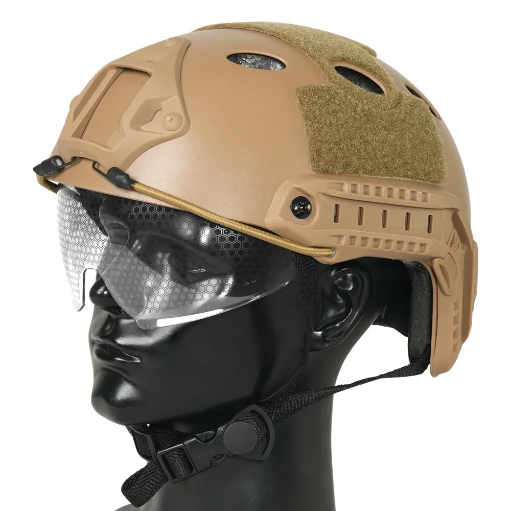 Capacete rápido abs leve capacete pistola de ar mh esportes comuns ao ar livre pj pistola de ar tiro cs proteção policial especial