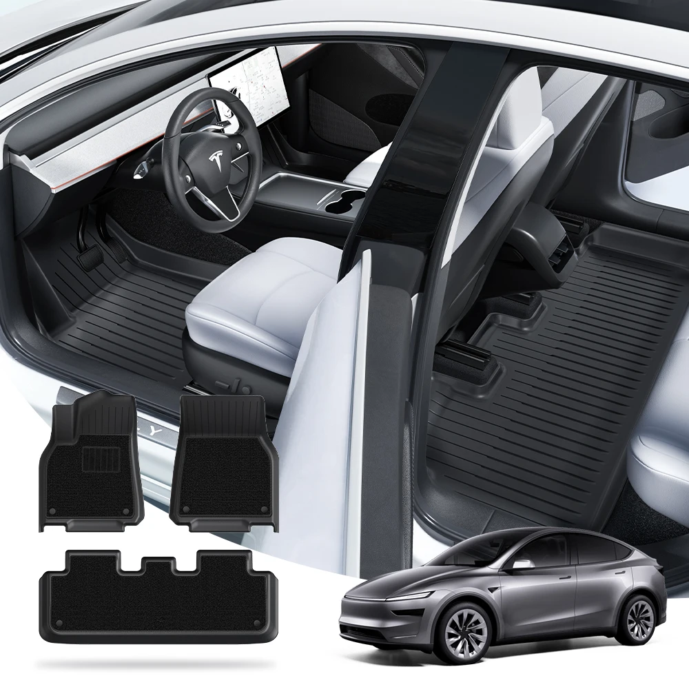 Автомобильные коврики YZ TPE для Tesla Model Y Juniper 2025, набор ковриков для багажа Four Seasons, водонепроницаемый противоскользящий коврик для багажника
