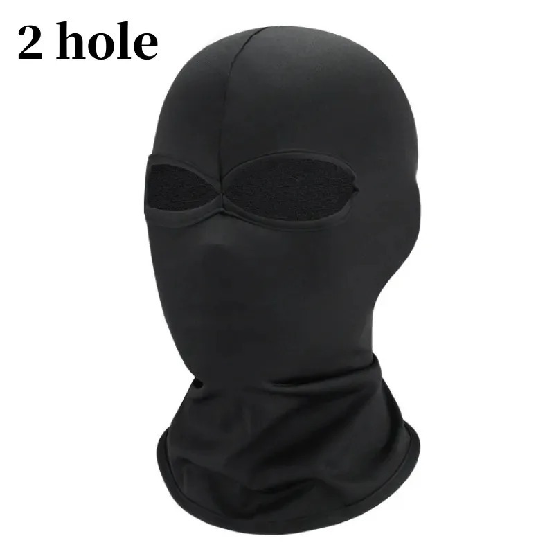 블랙 풀 페이스 구멍 없음 커버 모자 여성 남성 육군 전술 Cs Balaclava 모자 태양 Uv 보호 자전거 오토바이 멀티 홀 스키 마스크