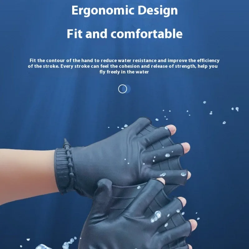 Silikon-Schwimmhandschuhe für Erwachsene, Schwimmhäute, Schwimmflipper, Paddel, Geschwindigkeitstechnik, Trainingsausrüstung, Tauchübung, Jugendhandflossen, klein
