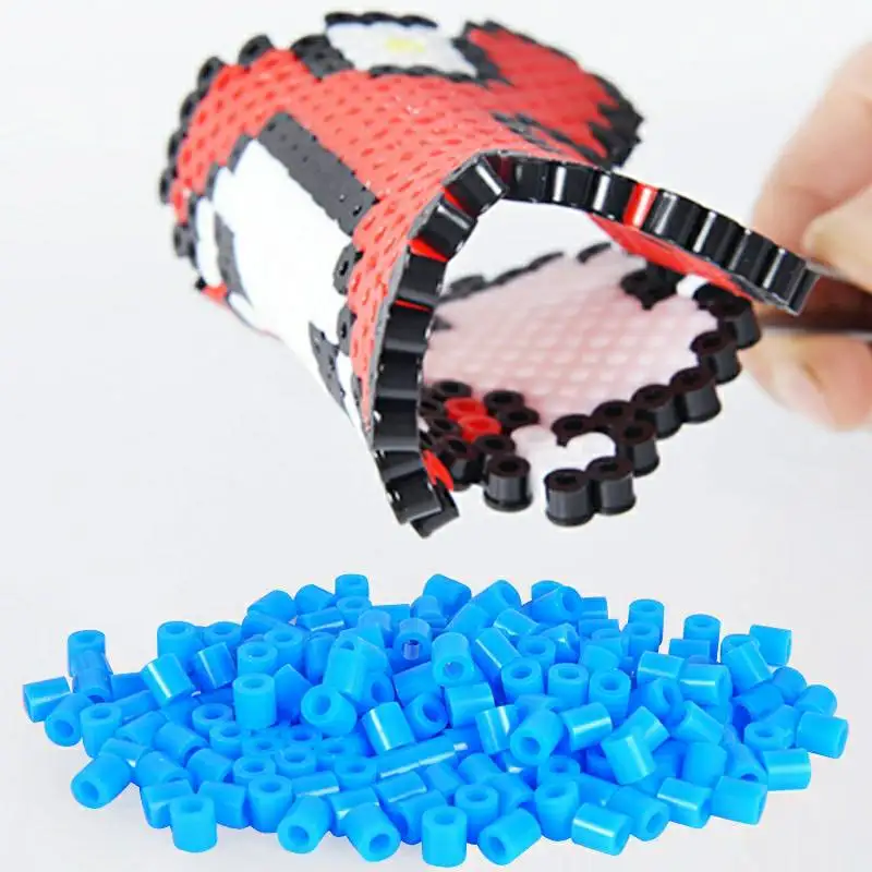 24/72 Màu Sắc Hộp Hama Hạt Đồ Chơi 2.6/5Mm Nhựa Xếp Hình Giáo Dục Trẻ Em 3D Ghép Hình Tự Làm Đồ Chơi Cầu Chì Hạt pegboard Tờ Ủi Giấy