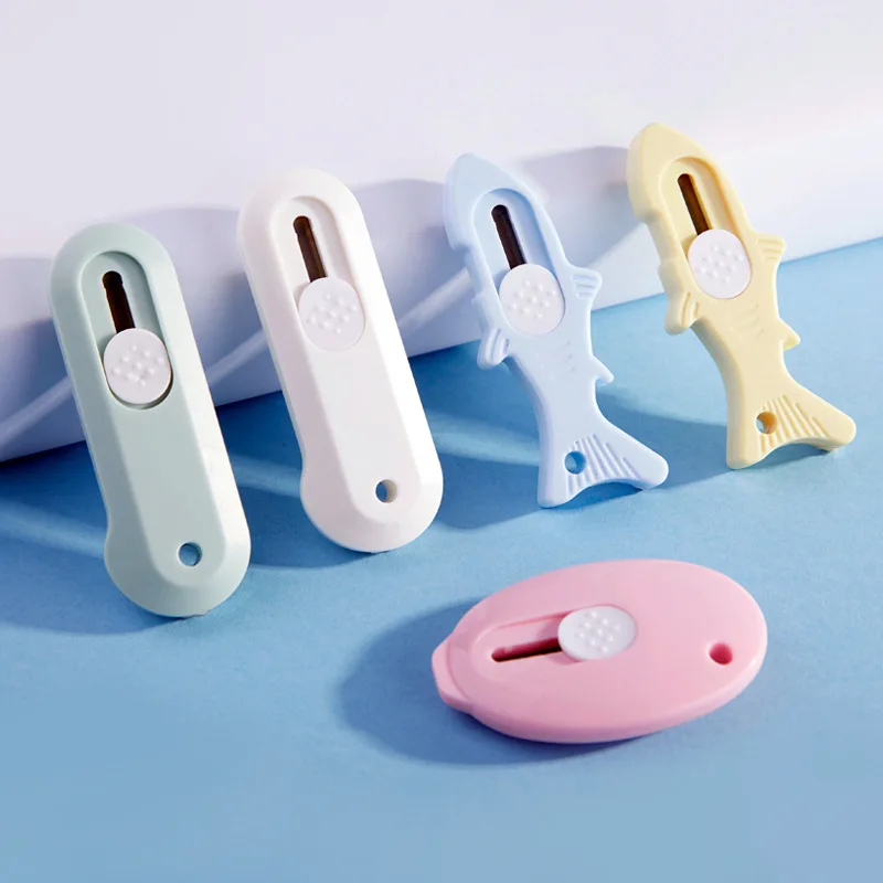 Cute Mini Small Pocket Sized Craft Wrapping Box Paper Envelope Cutter Utility Knife Letter Opener Student Art Supplies