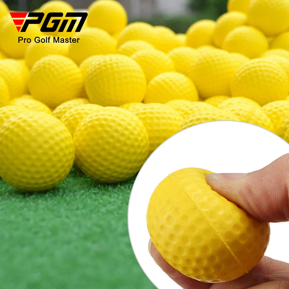 PGM 10 pezzi palline da golf leggere allenamento per interni ed esterni pratica golf sport spugna palline in schiuma PU elastica Q008