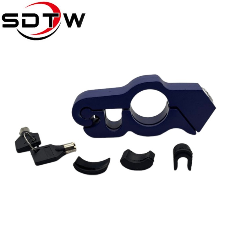 SDTWMotorcycle Handlebar Lock Handlebar Brake Handle Solid Lock Imitating Steal Lock Pull Rod ATV Dirt Street Bikes Anti Theft
