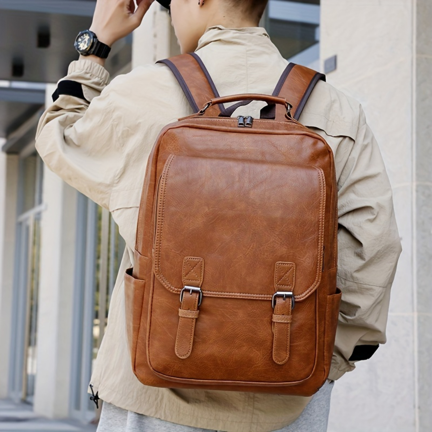 プロフェッショナル メンズ ラップトップ バックパック 15.6 インチ - スタイリッシュなビジネス バッグ