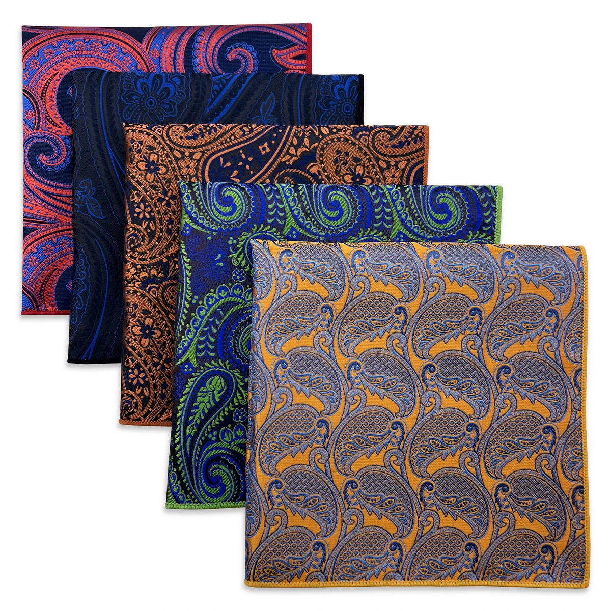 2025 ใหม่ 5 ชิ้น Mens Pocket Square CLASSIC ASSORTED ผ้าเช็ดหน้างานแต่งงานแฟชั่น Bundle