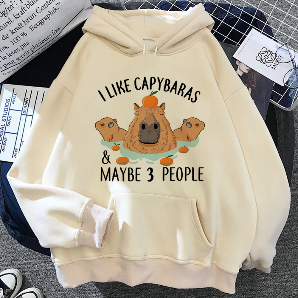 Capybara Hoodies Damen 90er 2023 Y2K Ästhetik zieht Kleidung weiblich Langarm Top Pullover
