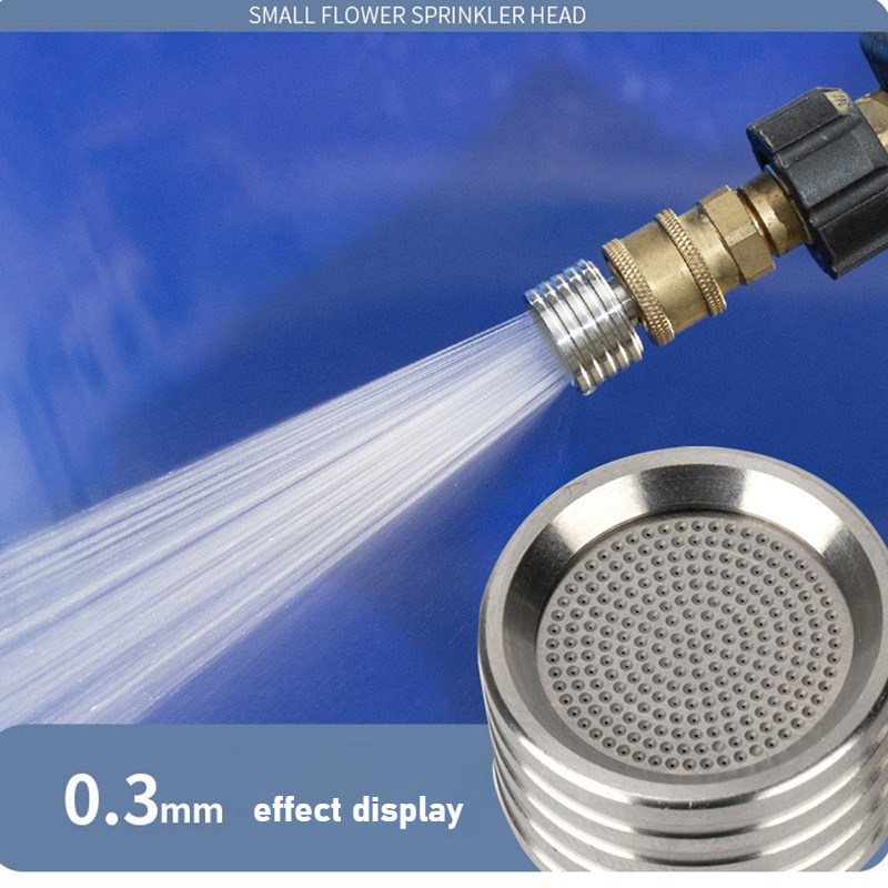 Boquilla de lavado con interfaz de pistola de agua de alta presión, cuchillas de ducha de acero inoxidable, conexión rápida 1/4, herramienta urbana para jardín y coches