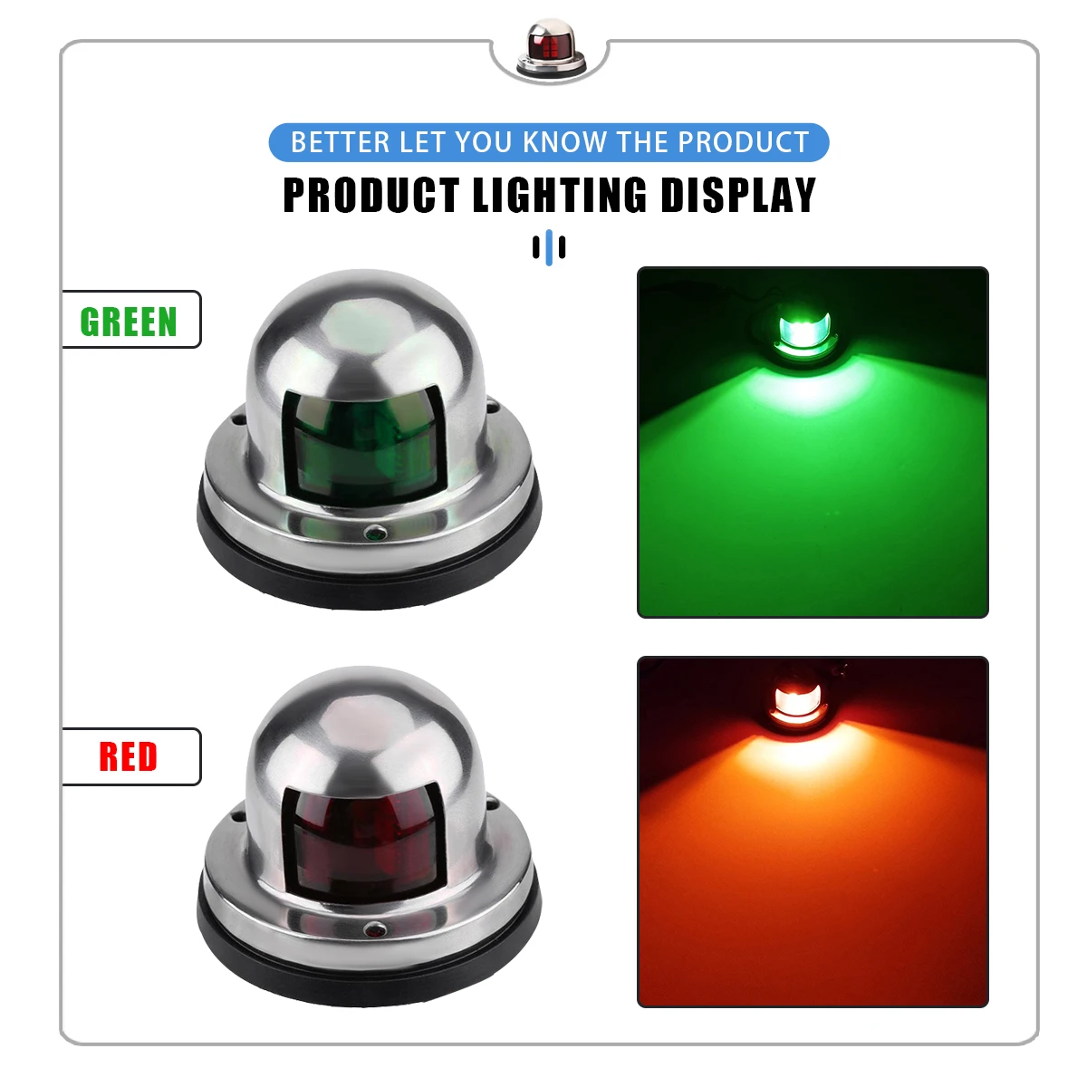 12V Edelstahl Rot Grün Bogen LED Navigation Lichter Boot Marine Anzeige Spot Licht Marine Boot Yacht Segel Licht