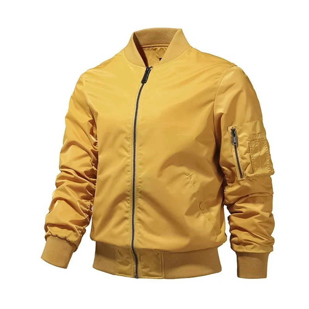 Einfarbig Bomber Jacke Männer Mode Aviator Baseball Jacke Neue In Outer Frühling Herbst Ropa Hombre Jacken Für Männer S-5XL