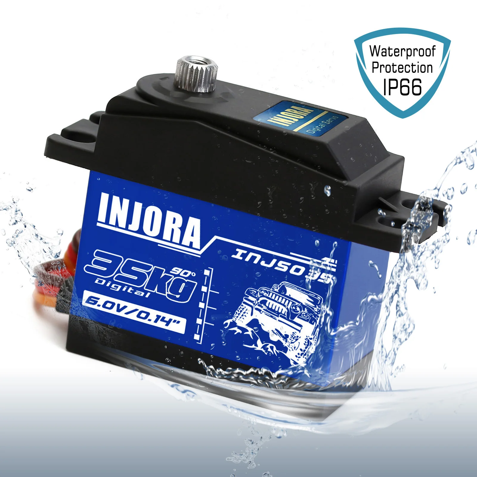 INJORA INJS025 INJS035 Kỹ Thuật Số Servo 25KG 35KG Mô Men Xoắn Lớn Chống Nước Các Servo Cho RC Xe Bánh Xích SCX10 Xe Tải Robot nâng Cấp Phần