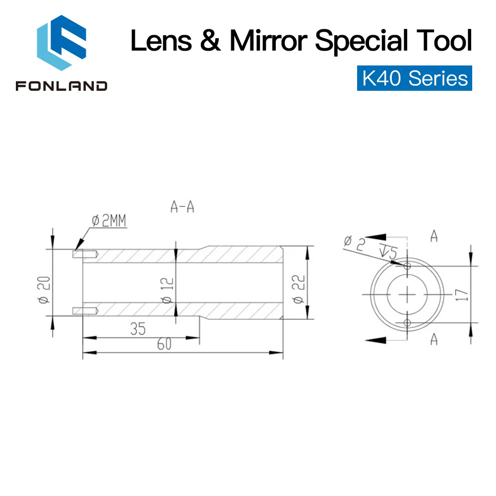 FONLAND Tool For Removing and Installing Lens Tube Lock Nut and Reflector Mirror Fixing Nut For K40 series Laser Head