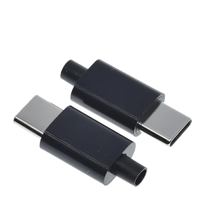 Juego de conectores micro USB tipo C, Conector macho, enchufe trasero, terminales eléctricos, funda de teléfono, 1/5 unidades