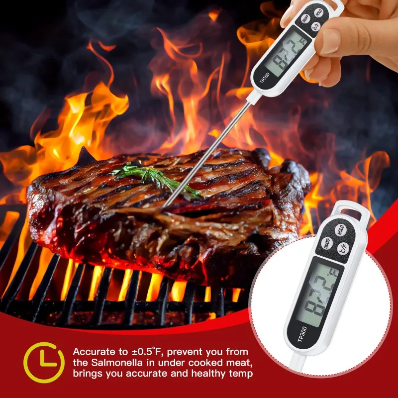 Thermomètre alimentaire Type de sonde thermomètre numérique de cuisine électronique pour viande lait cuisson nourriture BBQ TP300 outil de jauge de température