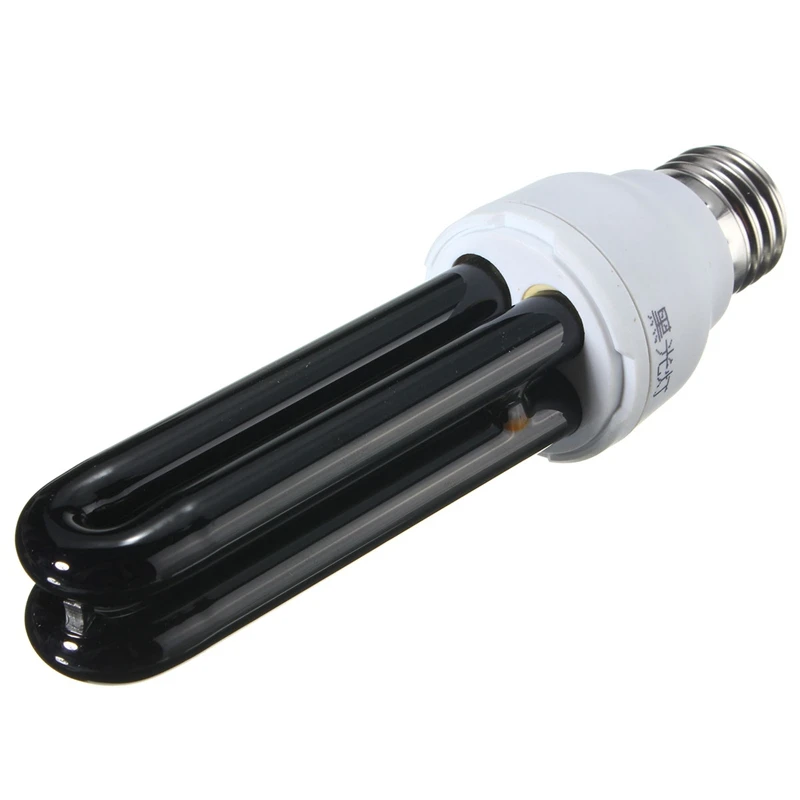 15W 20W 30W 40W E27 UV Light Bulb AC220V  Straight Low Energy Ultraviolet Fluorescent Black Light CFL Violet  Detection Lamp
