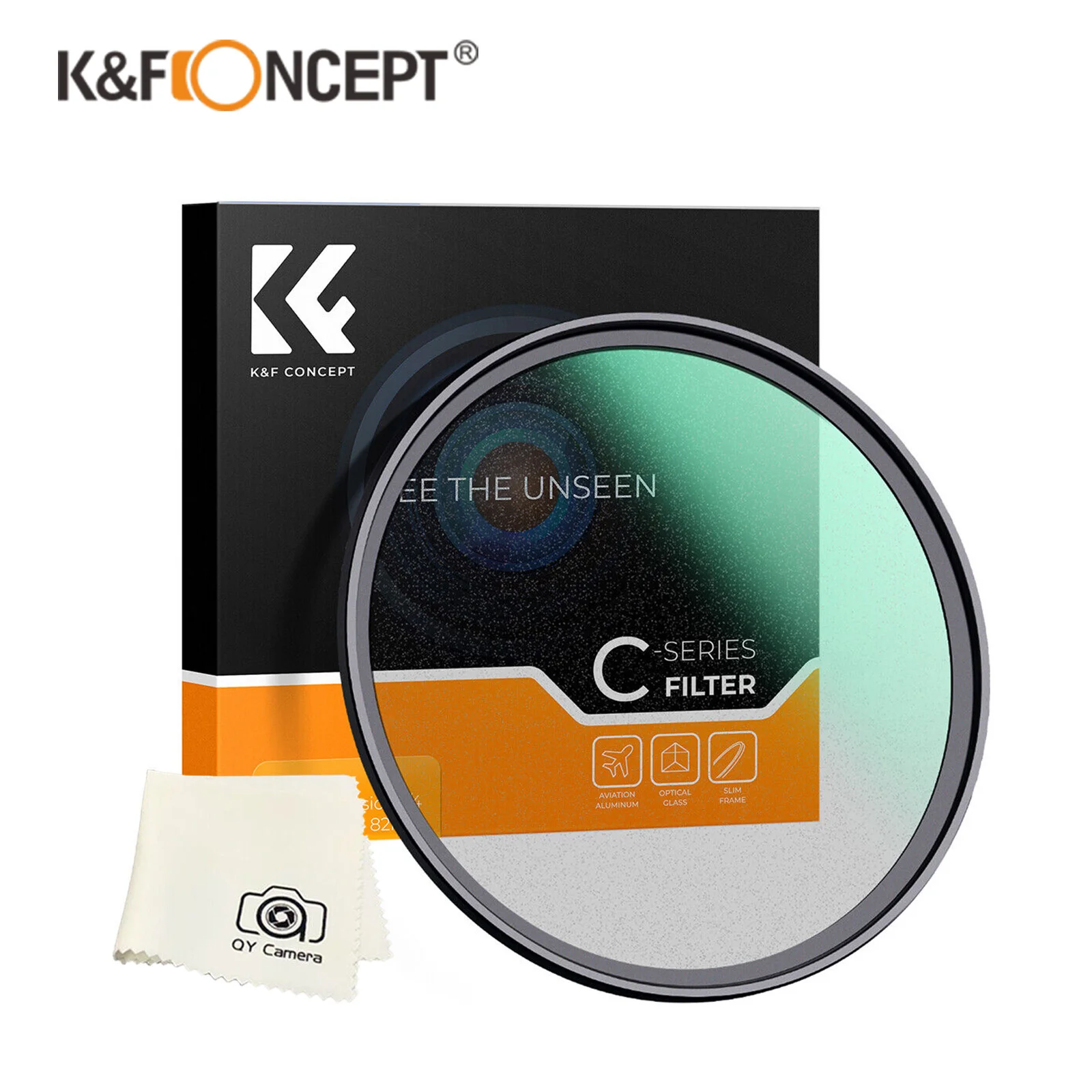 K & F Concept 1/2 1/1 1/4 1/8 Filtro de lente de difusión de niebla negra 67 72 77 82 mm Filtro de niebla Blcak 49 mm 52 mm 58 mm 62 mm 67 mm 77 mm 82 mm