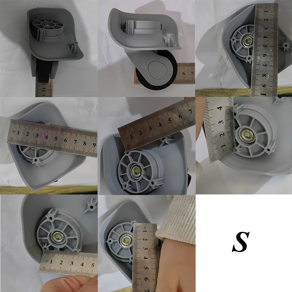 Rodas de bagagem de substituição para malas reparação mão spinner rodízio rodas de borracha peças do carrinho para caixa alfandegária