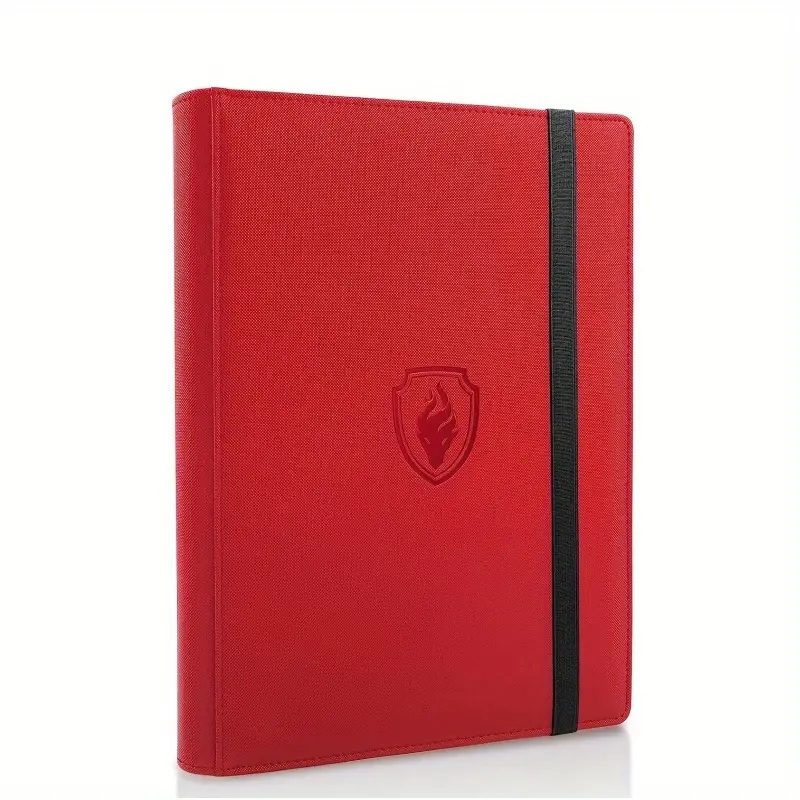 9 Pocket Card Binder, 360 Trading Card Holder Book, Premium PU Cover Zip Binder For Cards, Durable Side Loading Card Fold