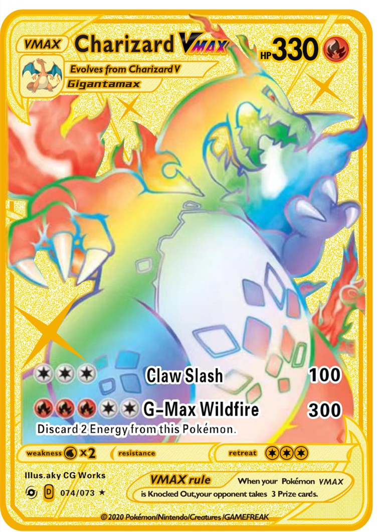 10.000 Arceus Vmax DIY goldene Pokemon-Karten auf Spanisch, Eisen, Metall, Pokmo-Buchstaben, Kinder-Geschenk, Spielsammlungskarten