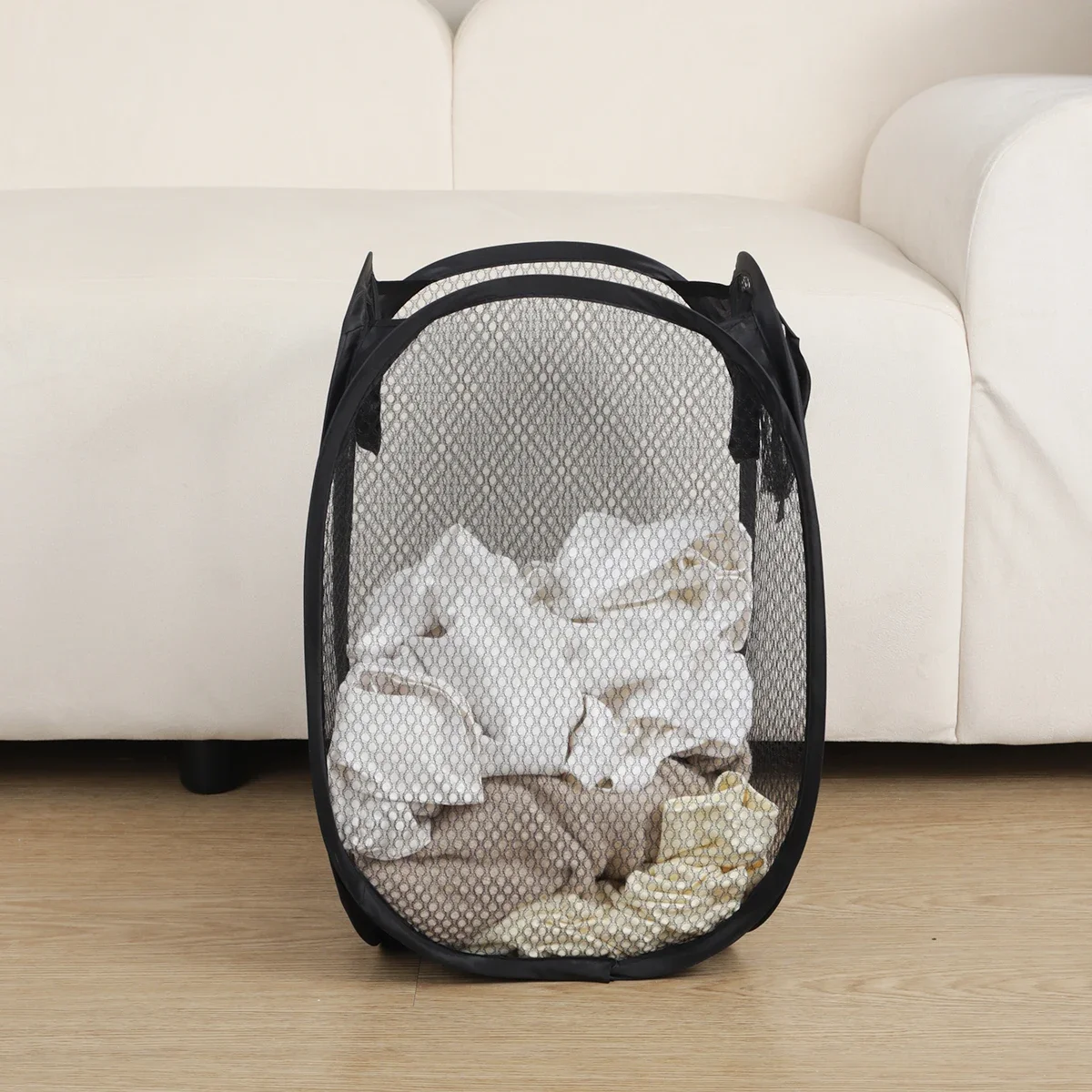 Foldable Portable Mesh Laundry Basket for Kids, Toy Storage & Home Organization, Durable Clothes Basket for Dirty Clothes