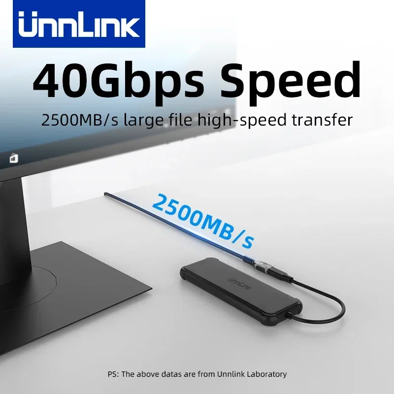 Unnlink Cable de extensión USB C extensor tipo C Compatible con Thunderbolt 4/3 USB4.0/3,2/3,1 carga rápida para MacBook 8K 4K